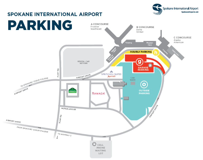 Spokane Intl Airport Parking And Transportation Parking Info